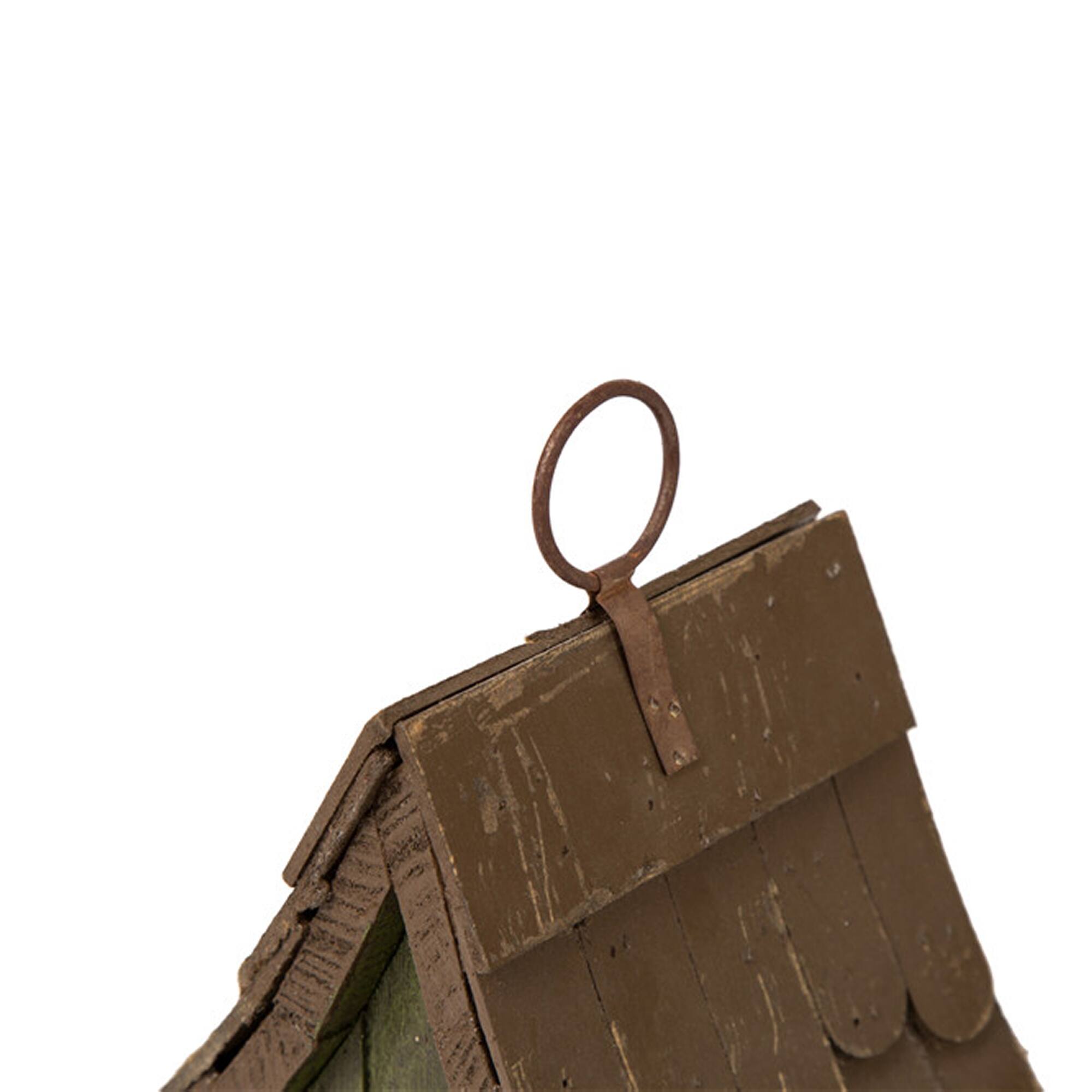 Glitzhome® 11.61" Distressed Wooden Birdhouse